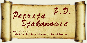 Petrija Đokanović vizit kartica